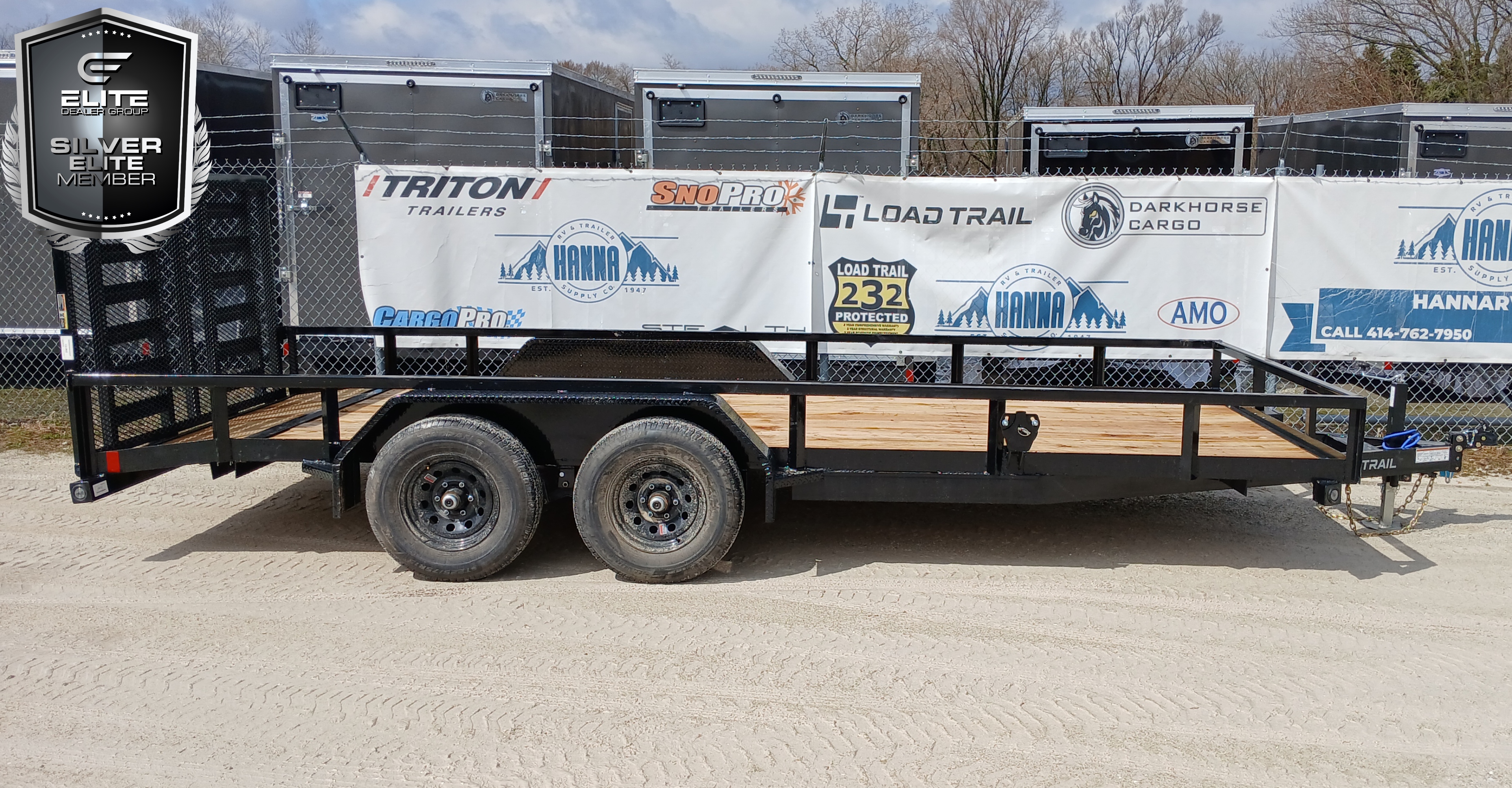 Load Trail 83 X 18 Steel 10,000 Lbs Tandem Axle Utility Trailer with Spring Assist Ramp Gate